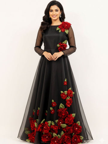 The Black Flower Gown